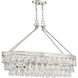 Windham 8 Light 38 inch Polished Nickel Linear Chandelier Ceiling Light