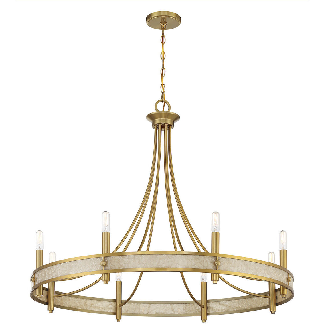 Camden 8 Light 36 inch Warm Brass Chandelier Ceiling Light