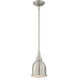 Vintage 1 Light 6.5 inch Satin Nickel Mini-Pendant Ceiling Light