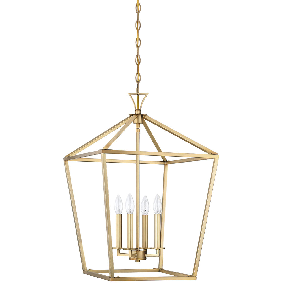 Townsend 4 Light 17 inch Warm Brass Pendant Ceiling Light, Essentials