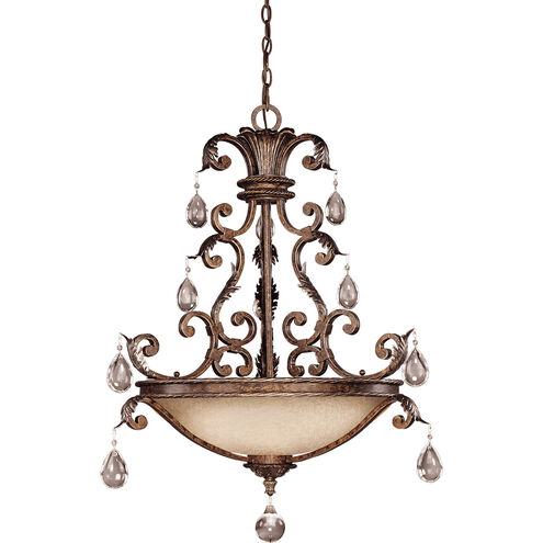 Chastain 5 Light 26 inch New Tortoise Shell with Silver Pendant Ceiling Light