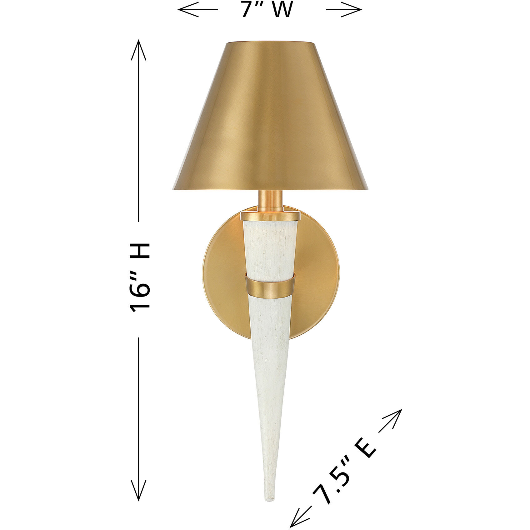 Hearne 1 Light 7 inch Warm Brass Wall Sconce Wall Light
