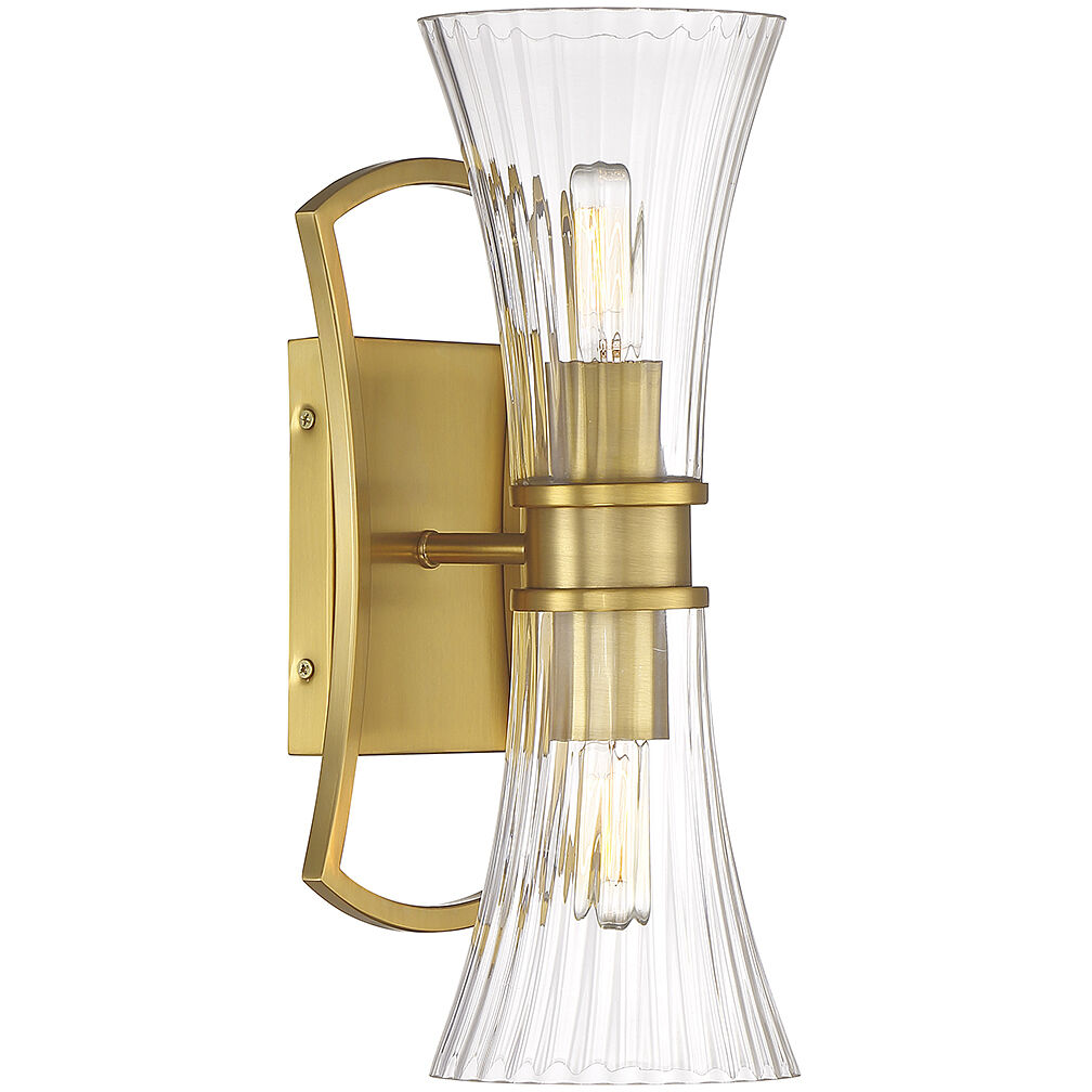 Bennington 2 Light 6.25 inch Warm Brass Wall Sconce Wall Light