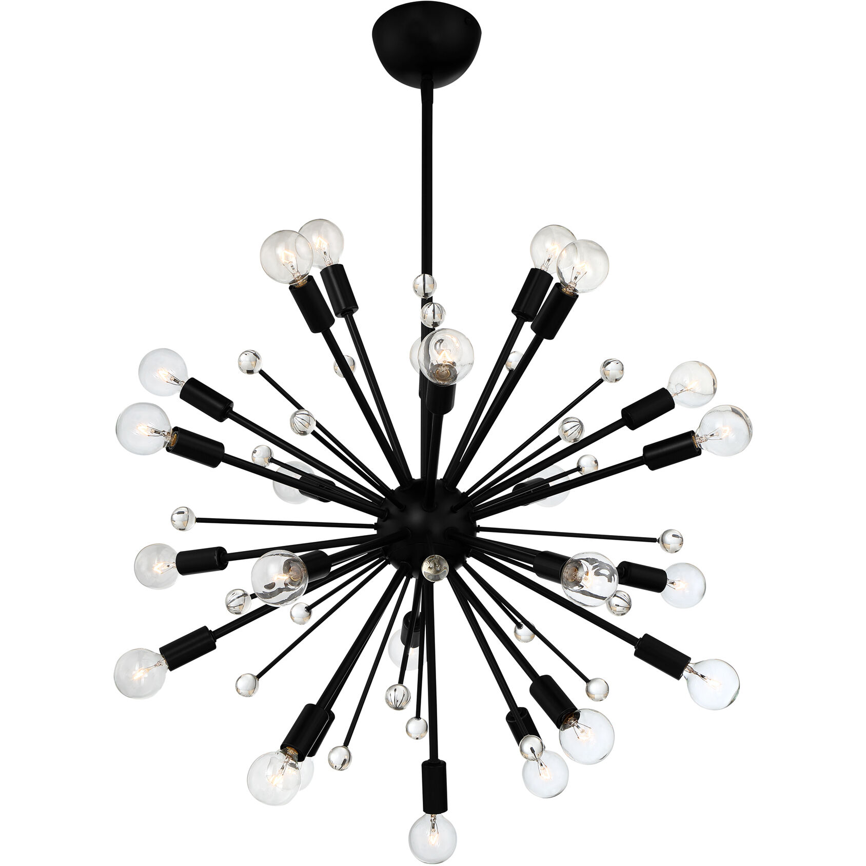 Galea 24 Light 23 inch Matte Black Chandelier Ceiling Light, Essentials