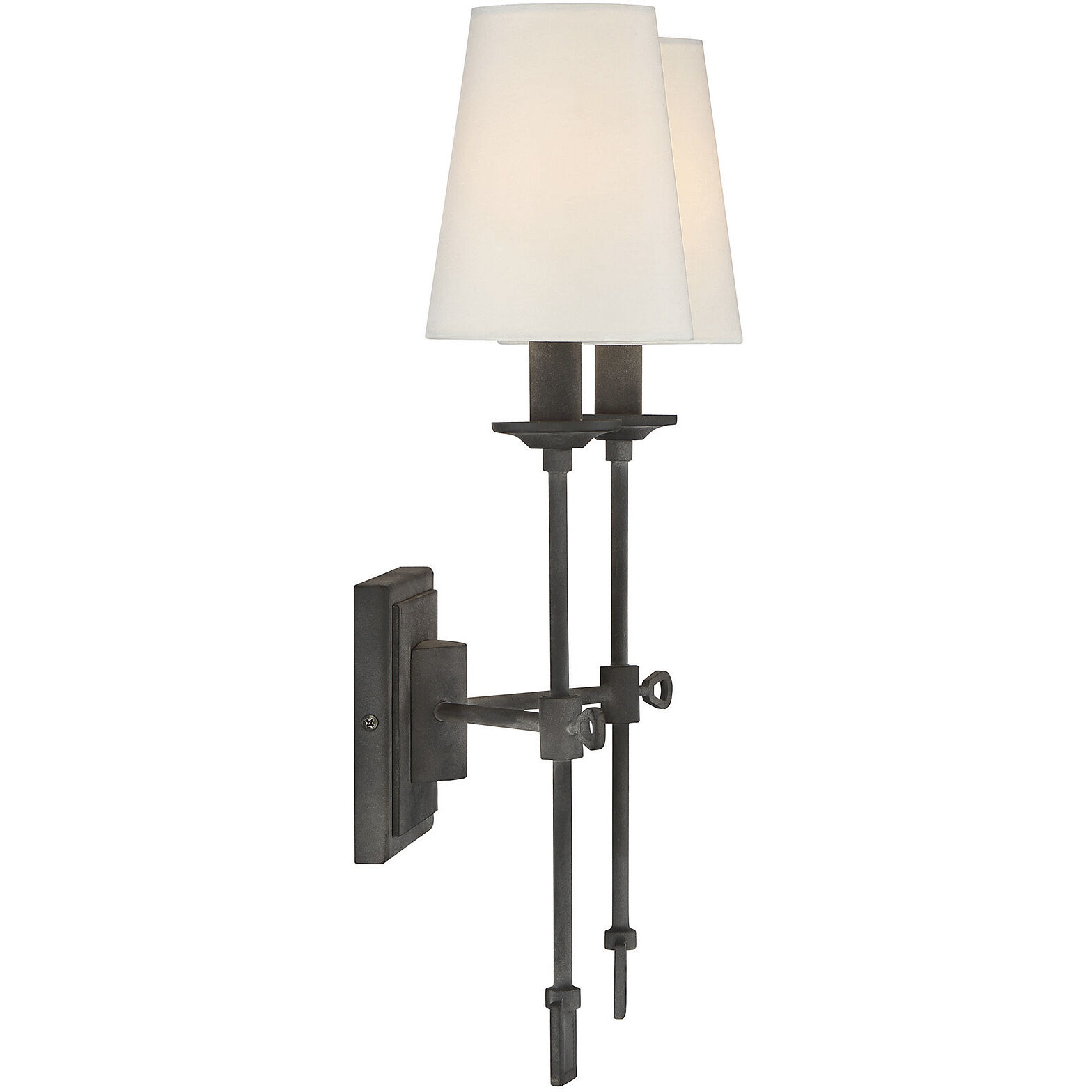 Lorainne 2 Light 12.5 inch Oxidized Black Wall Sconce Wall Light