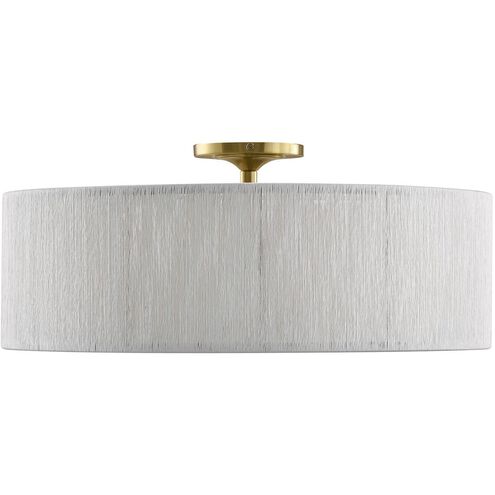 Maynard 4 Light 22 inch Warm Brass Flush Mount Ceiling Light