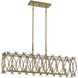 Cornwall 5 Light 40 inch Burnished Brass Linear Chandelier Ceiling Light