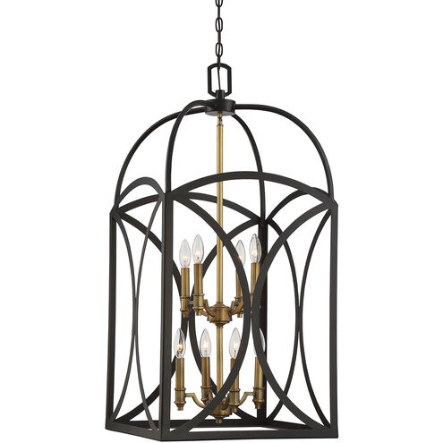 Talbot 8 Light 18 inch English Bronze and Warm Brass Pendant Ceiling Light, Large