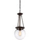 Landon 1 Light 9 inch Oiled Burnished Bronze Pendant Ceiling Light, Orb