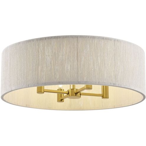 Maynard 4 Light 22 inch Warm Brass Flush Mount Ceiling Light