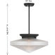 Norwich 1 Light 18 inch Matte Black Covertible SemiFlush Ceiling Light