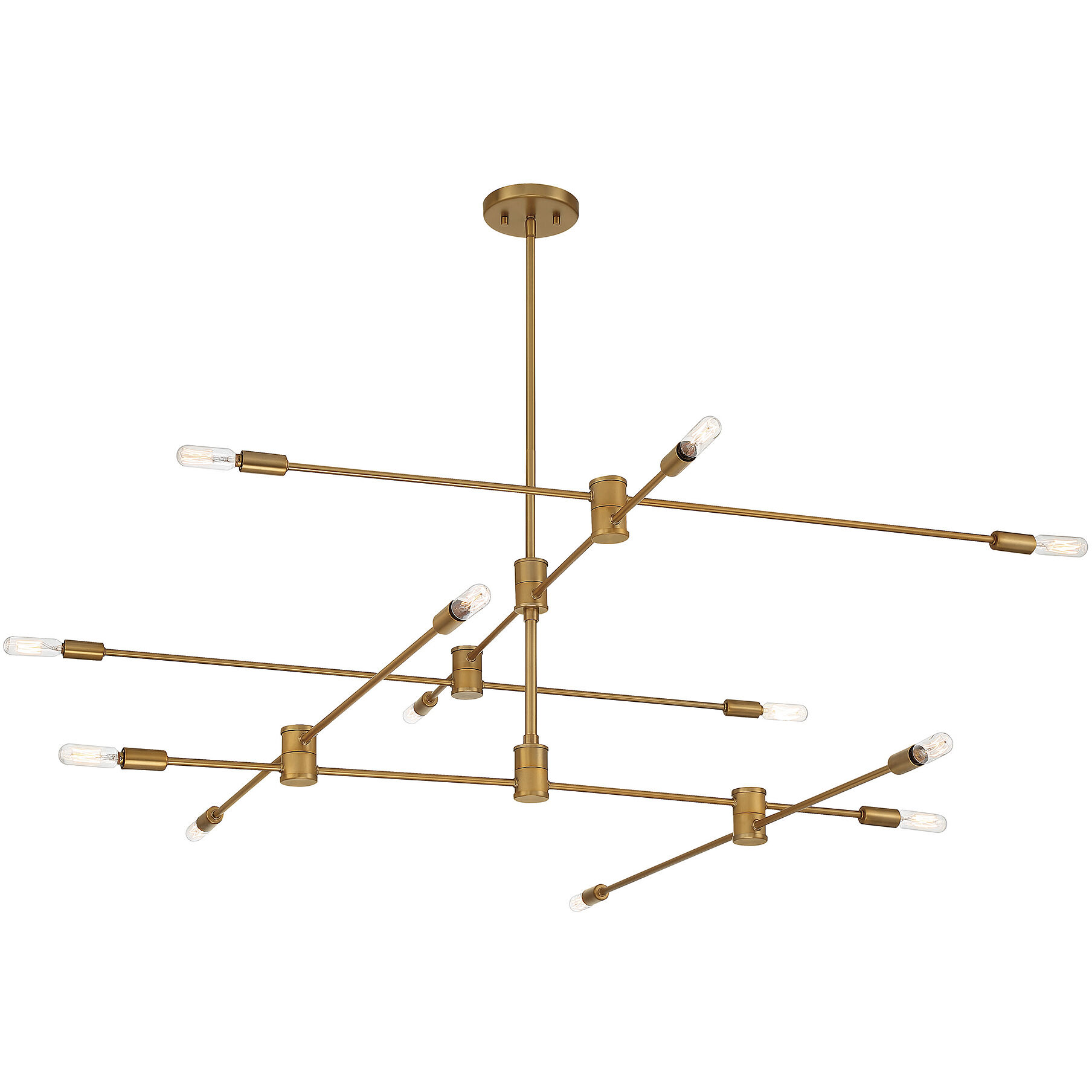 Lyrique 12 Light 54.25 inch Warm Brass Chandelier Ceiling Light