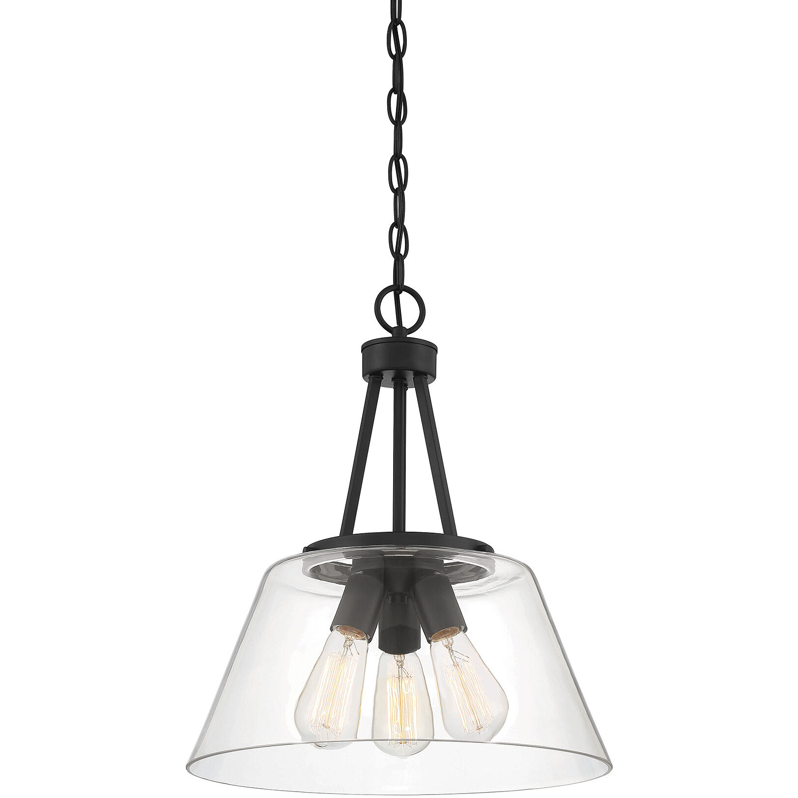 Calhoun 3 Light 15 inch Matte Black Pendant Ceiling Light, Essentials