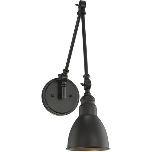 Dakota 33.75 inch 60.00 watt Matte Black Adjustable Wall Sconce Wall Light, Essentials