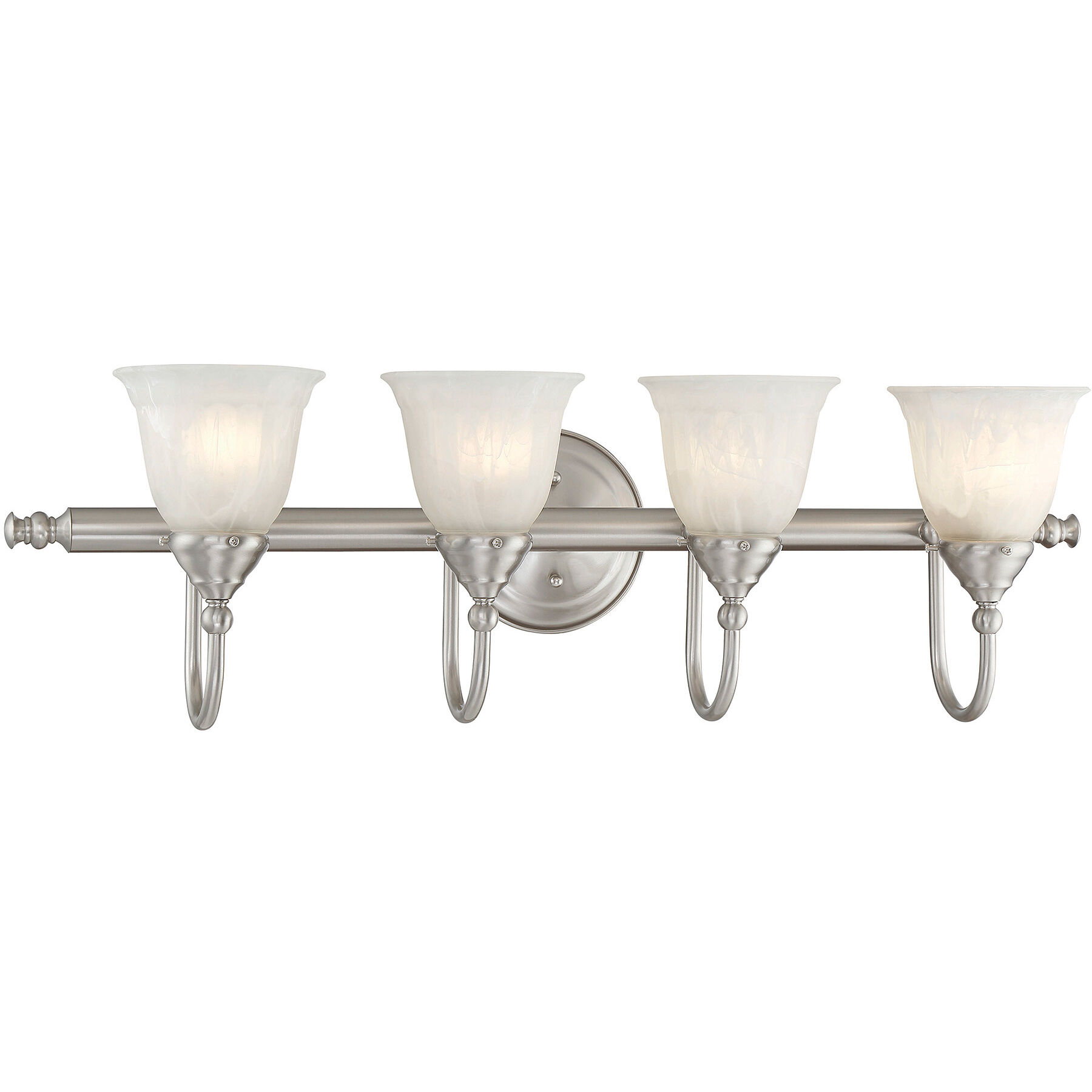 Brunswick 4 Light 31 inch Satin Nickel Bathroom Vanity Light Wall Light, Essentials