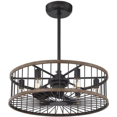 Savoy House Hayward 23 in W x 15.36 in H 4-Light Indoor Matte Black/Brass  Fan D'lier Ceiling Fan with Strie Piastra Glass and Remote 24-FD-1698-143 -  The Home Depot