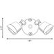 Stella LED 4.13 inch Matte Black Double Flood Light