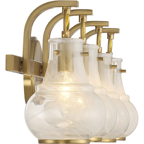 Adams 4 Light 32 inch Warm Brass Vanity Light Wall Light