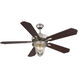 Trudy 52 inch Satin Nickel with Chestnut Blades Outdoor Ceiling Fan