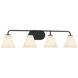 Blair 4 Light 35 inch Black Bath Wall Light