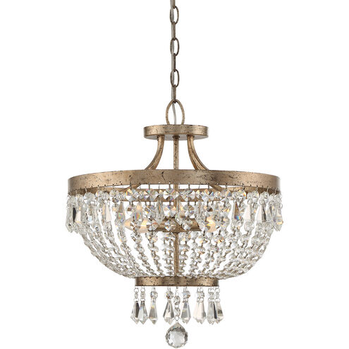 Claiborne 4 Light 18 inch Avalite Semi-Flush Ceiling Light, Convertible