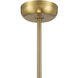 Corona 14 inch Warm Brass with Gold Blades Fan D'Lier