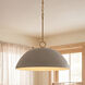 Alta 1 Light 30 inch Concrete and Brass Pendant Ceiling Light