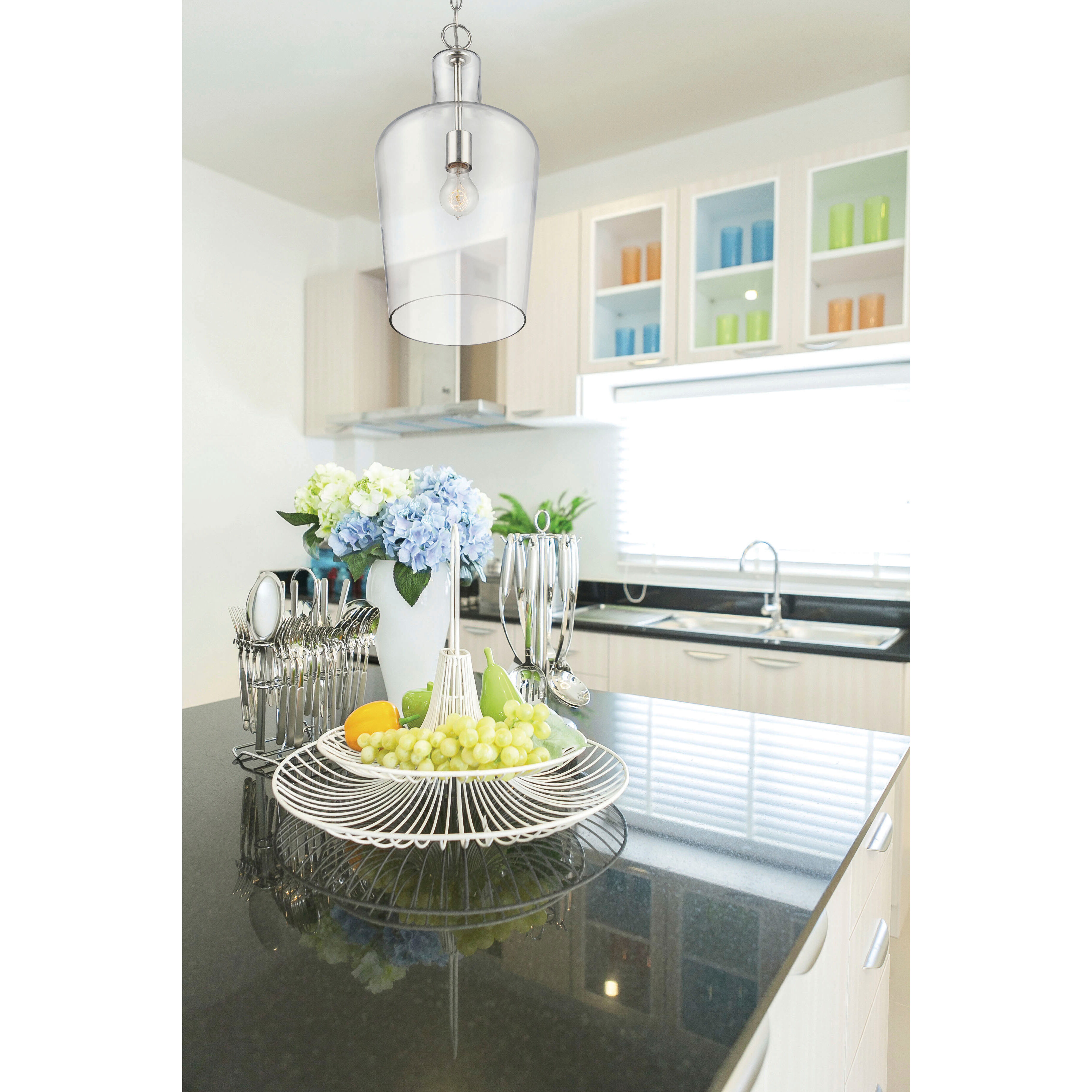 Franklin 1 Light 10 inch Polished Nickel Pendant Ceiling Light, Essentials