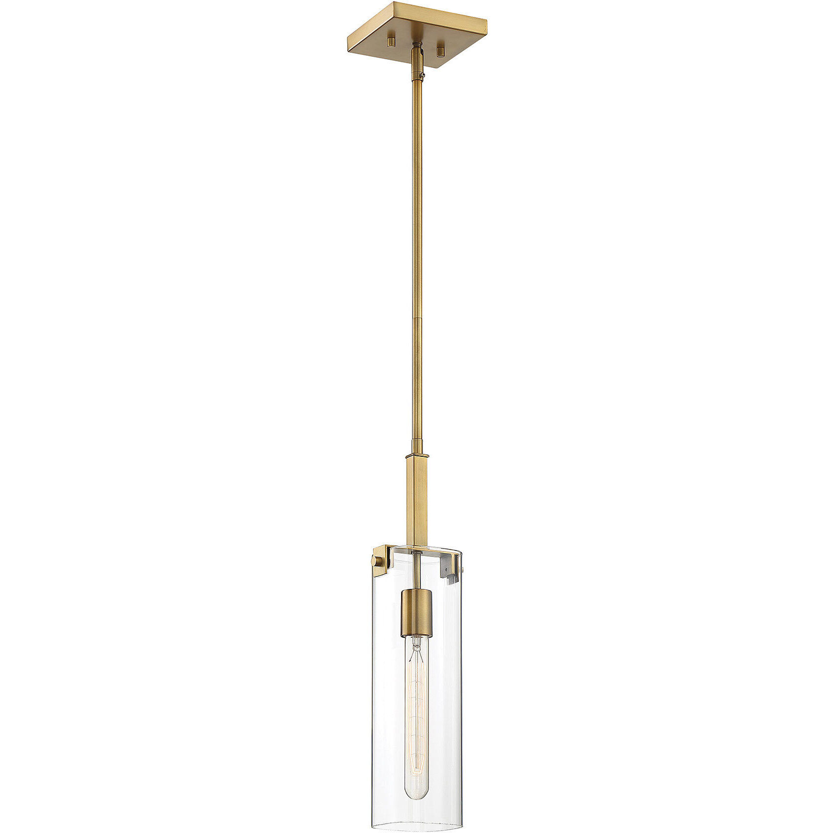 Winfield 1 Light 5.13 inch Warm Brass Mini-Pendant Ceiling Light, Essentials