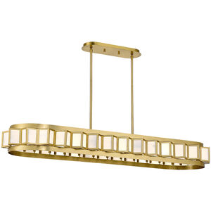 Gideon 8 Light 47.75 inch Warm Brass Linear Chandelier Ceiling Light