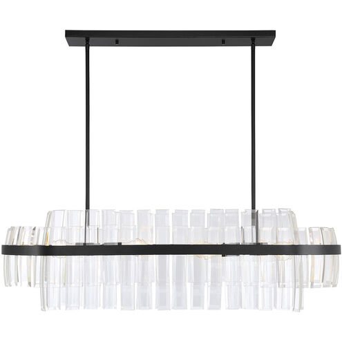 Hansen 8 Light 42 inch English Bronze Linear Chandelier Ceiling Light