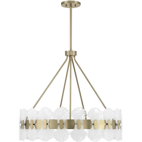 Bancroft 6 Light 30 inch Noble Brass Chandelier Ceiling Light