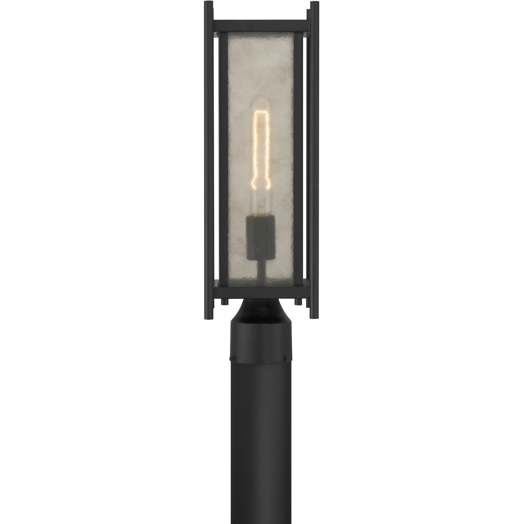 Jacobs 1 Light 18.5 inch Matte Black Outdoor Post Lantern