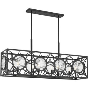 Balfour Linear Chandelier Ceiling Light in Matte Black