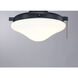 Crimson 2 Light Incandescent Flat Black Fan Light Kit