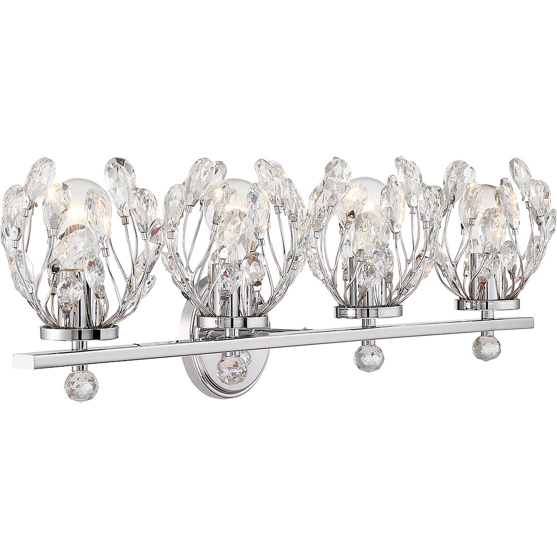 Moreno 4 Light 31 inch Polished Chrome Bathroom Vanity Light Wall Light