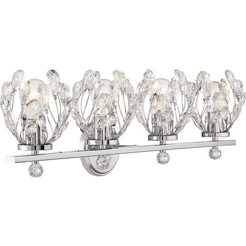 Moreno 4 Light 31 inch Polished Chrome Bathroom Vanity Light Wall Light