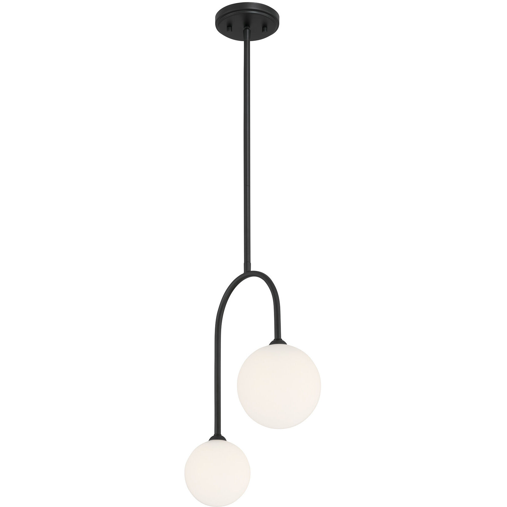 Chester 2 Light 12 inch Matte Black Pendant Ceiling Light