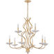 Lilly 9 Light 36 inch Royal Gold Chandelier Ceiling Light