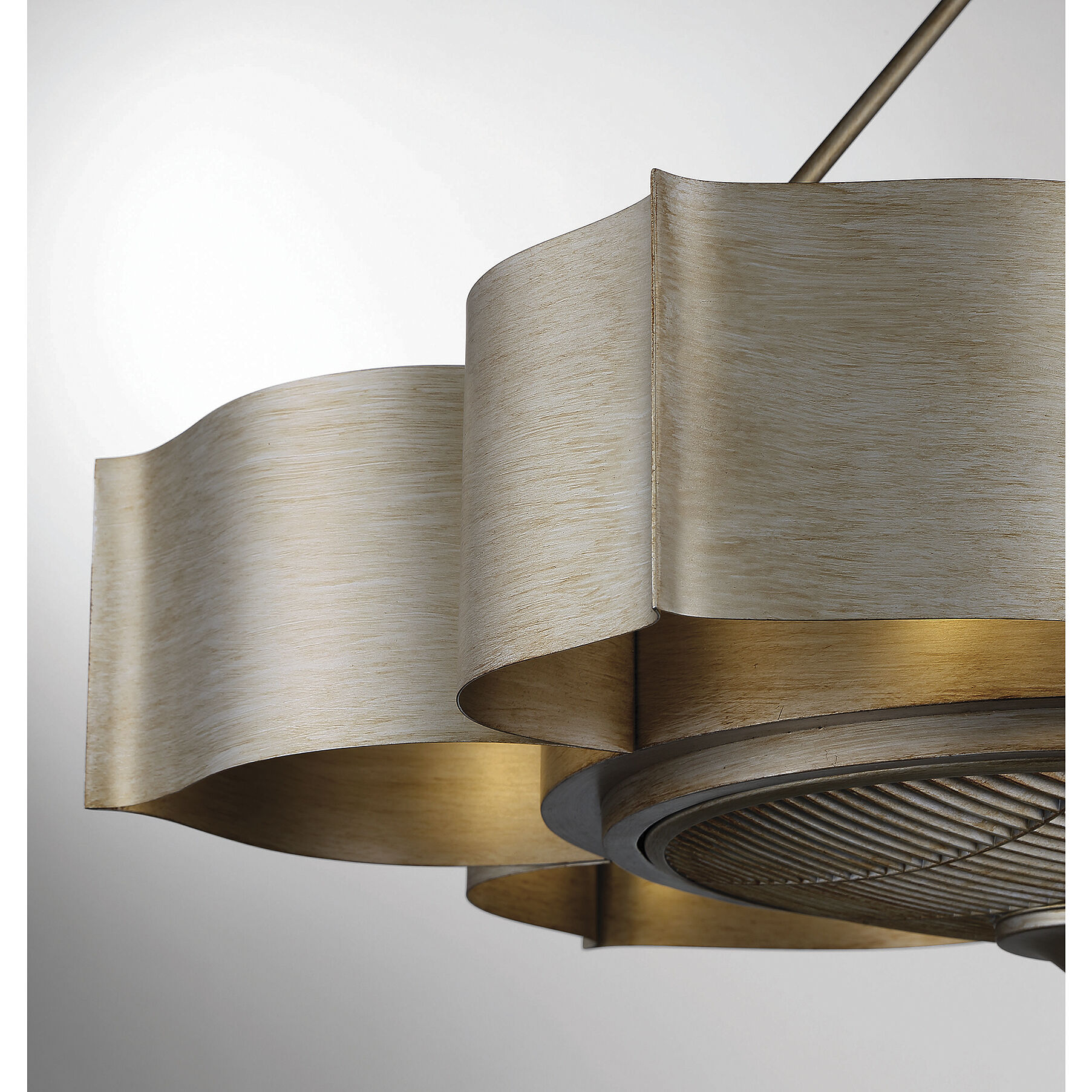 Stockholm 12 inch Silver Patina with Silver Blades Fan D'Lier