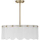 Ashton 4 Light 20 inch Noble Brass Covertible SemiFlush Ceiling Light, Essentials