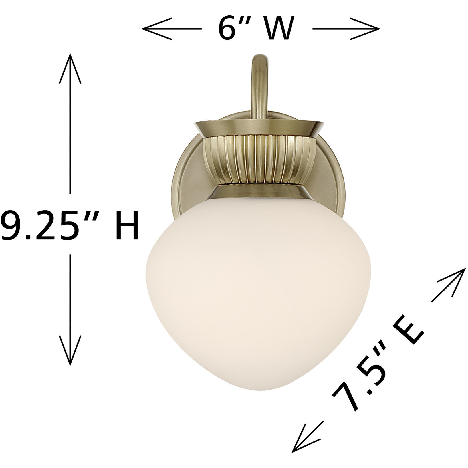 Melbourne 1 Light 6 inch Noble Brass Wall Sconce Wall Light