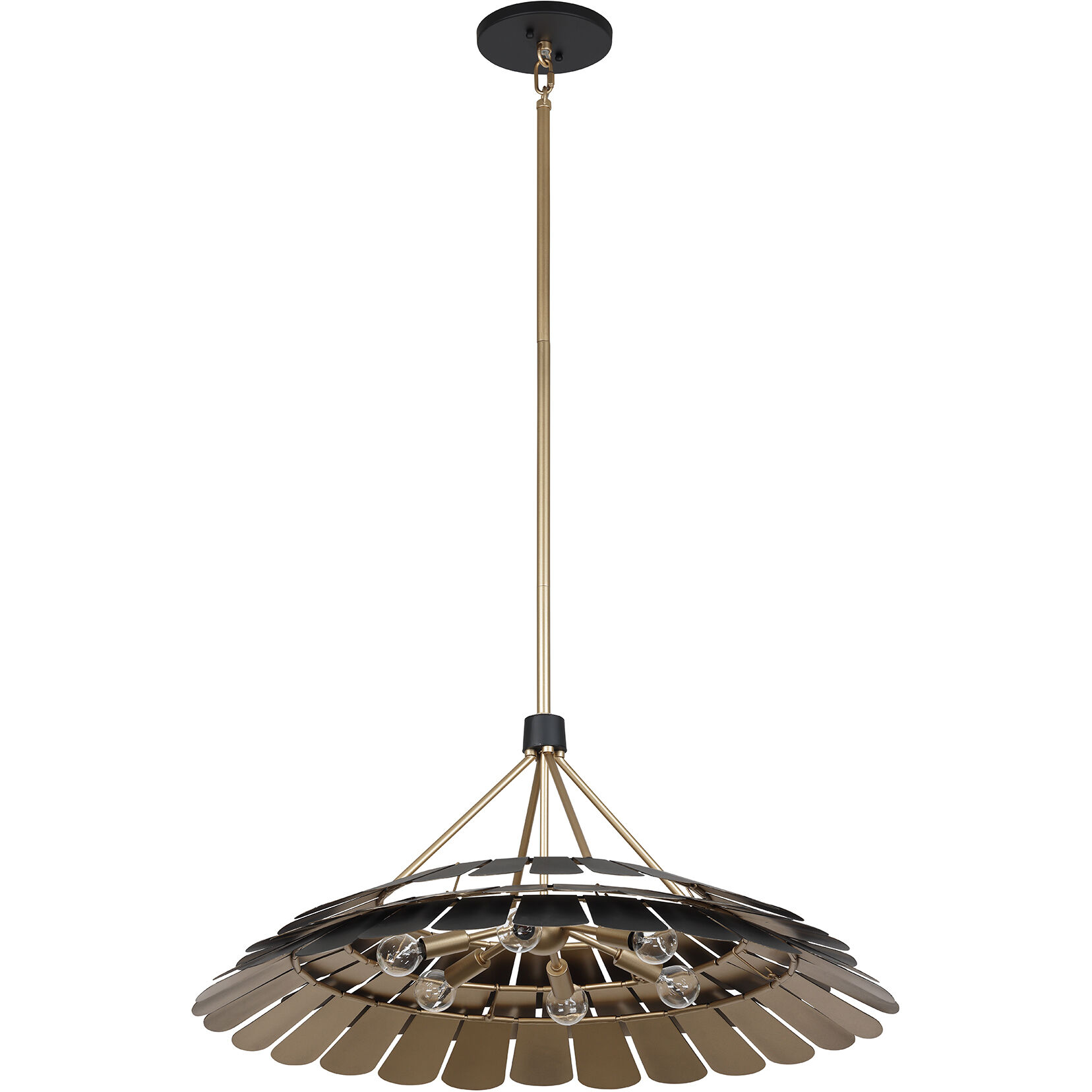 Turaco 6 Light 30 inch Midnight Pendant Ceiling Light