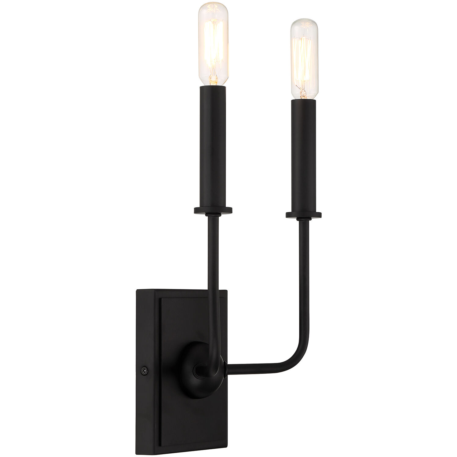Avondale 2 Light 7 inch Matte Black ADA Wall Sconce Wall Light, Essentials