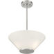 Blair 3 Light 15 inch Satin Nickel Convertible Semi-Flush or Pendant Ceiling Light