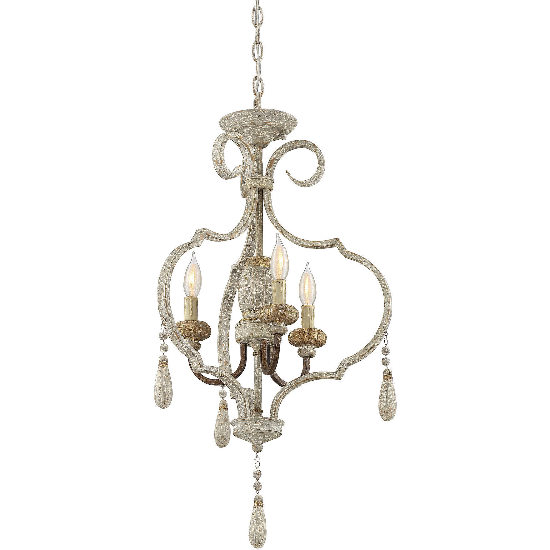 Dauphin 3 Light 18.75 inch Avignon Convertible Semi-Flush or Pendant Ceiling Light