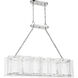 Genry 3 Light 41 inch Polished Nickel Linear Chandelier Ceiling Light