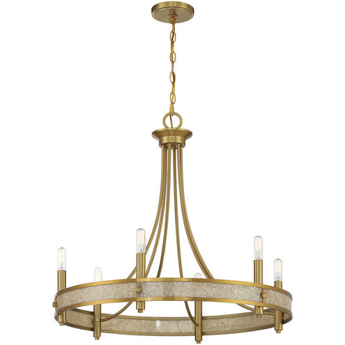 Camden 6 Light 28 inch Warm Brass Chandelier Ceiling Light