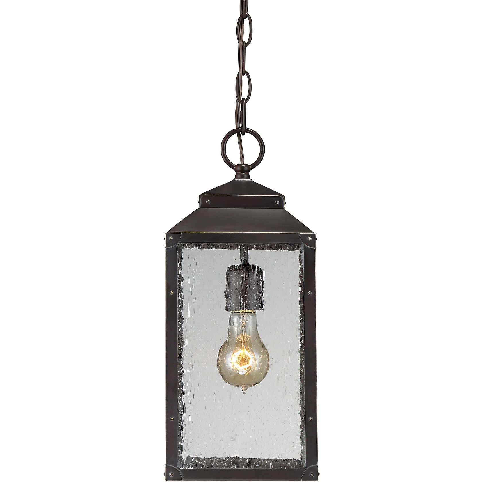 Brennan 1 Light 6.75 inch English Bronze with Gold Outdoor Hanging Lantern