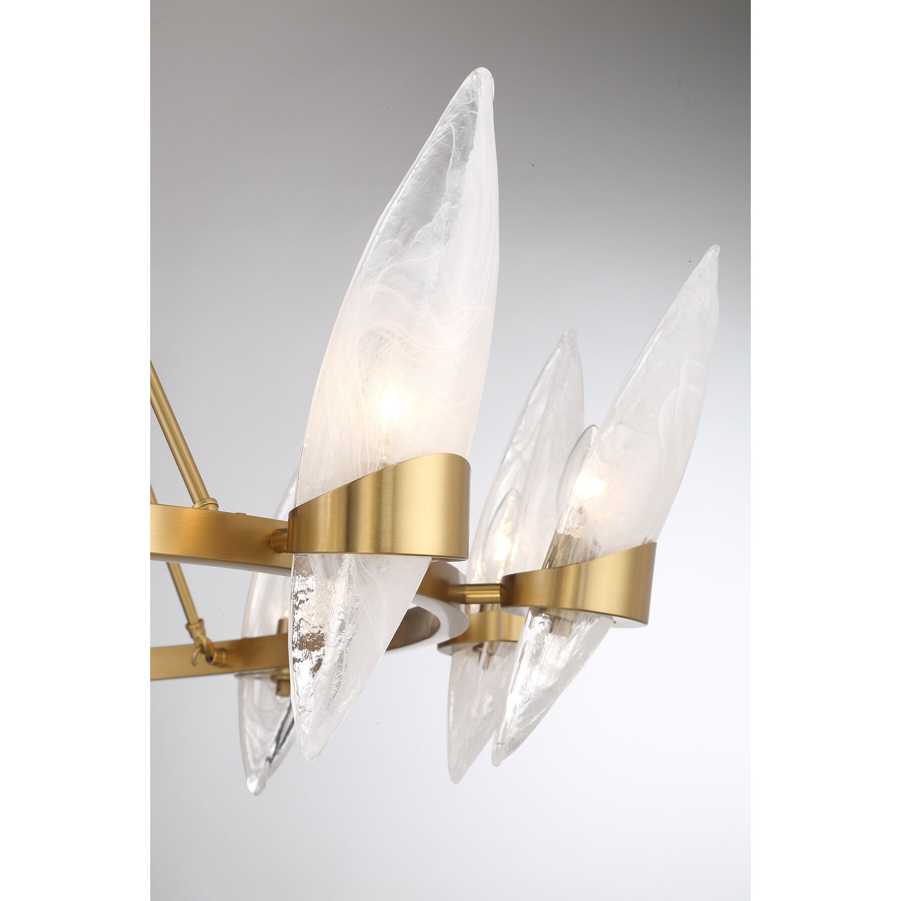 Nouvel 12 Light 45 inch Warm Brass Chandelier Ceiling Light